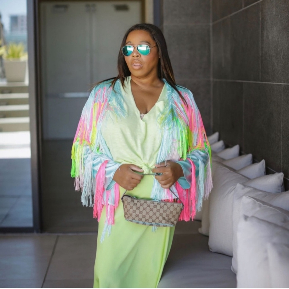 Fringe colorful jacket